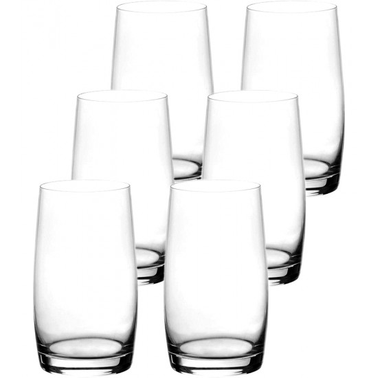 Jogo 6 Copos 380ml Altos Pavo Cristal Ecológico Bohemia